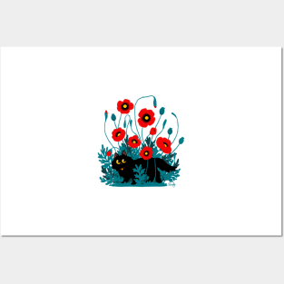 Poppy cat Posters and Art